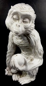 Glazed Terracotta Monkey Statue Vintage MCM 14" Tall Italy? - Picture 1 of 17