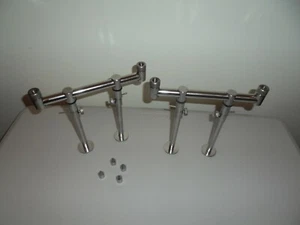 TMC 2 x 2 Rod stainless Steel 20cm buzz bars + 4 x stage stage stand bank sticks - Picture 1 of 4