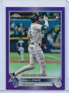 2022 Topps Chrome Update #USC155 Josh Lowe Rookie Debut Purple Refractor - Picture 1 of 2