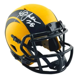 Marshall Faulk Signed Los Angeles Rams Rave Mini Football Helmet (Beckett) - Picture 1 of 3