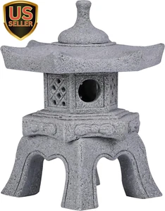 Miniature Japanese Lantern Pagoda Figurines Asian Decor Fish Tank Aquarium Ornam - Picture 1 of 5