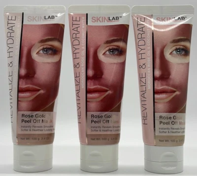 3PK SkinLab By BSL Rose Gold Peel Off Mask ~3.4 OZ EACH ~ SEALED ~ FAST SHIP - Image 1 of 2
