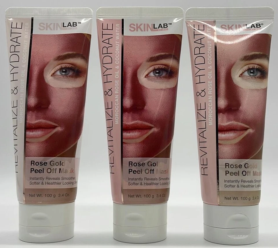 3PK SkinLab By BSL Rose Gold Peel Off Mask ~3.4 OZ EACH ~ SEALED ~ FAST SHIP - Image 1 of 2