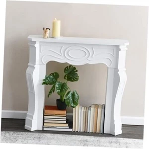 Victorian Fireplace Mantel White - Picture 1 of 8