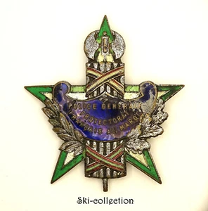 Insigne Police Générale, Protectorat Français au Maroc. Emaux - Picture 1 of 4