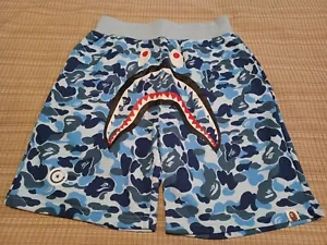 Pantalones Cortos BAPE Tiburón ABC Camuflado Azul - GRANDES Un Mono de Baño 100% Nuevos - Imagen 1 de 15