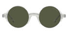 Giorgio Armani AR326SM Sunglasses Silver Matte Crystal Green 48mm