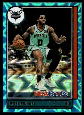 2021-22 Hoops Teal Explosion Miles Bridges #190 Charlotte Hornets - Image 1 of 2