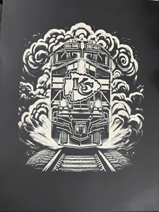 Arte da parete su tela incisa a laser Kansas City Chiefs 11"x14" - Foto 1 di 1