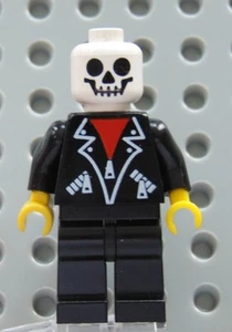 Lego MINIFIGUREN SKELETT weißer Kopf schwarze Beine - klassische Stadt Minifigur Halloween - Bild 1 von 1