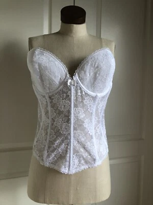 Lady Marlene Bustier Corset Style 01313 White 34D NWT - Image 1 of 4