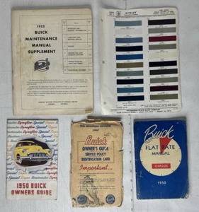 1950–1952 Buick Service Manual Lot Canada Paint Sheet Dynaflow Flat Rate Rare - Picture 1 of 16