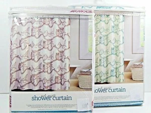 Eve Owl Print Fabric Shower Curtain Available Colors To Choose From - Picture 1 of 8