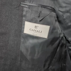 Canali 1934 Mens Jacket IT54R / US45R Black Wool Blazer Italy w/ blemish Sku2051 - Picture 1 of 15