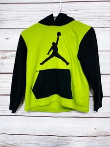 Jordan Boys Hoodie Sz M 10-12 Yrs Green & Black Long Sleeve Sweatshirt Pullover - Picture 1 of 8