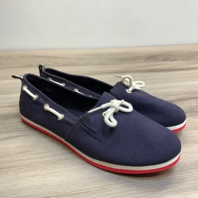 Nautica Shoes Womens 10 Foreyard Casual Slip On Loafer Flats Navy Blue Fabric - Image 1 of 4
