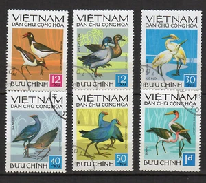 Vietnam du Nord 1972 oiseaux des champs série 6 timbres oblitérés /TE468 - Imagen 1 de 1