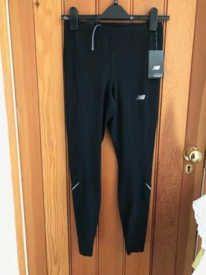 new balance black leggings tights running small bnwt dry crop reflective - Image 1 of 2