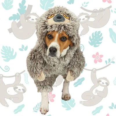 Dog Halloween Costume Casual Canine Sloth Pet Puppy Doggie Dress Up Easy On - Image 1 of 4