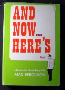 And Now ... Here's Max: A Funny Kind of Autobiography HB/DJ SIGNED NR FINE/GOOD - Imagen 1 de 5