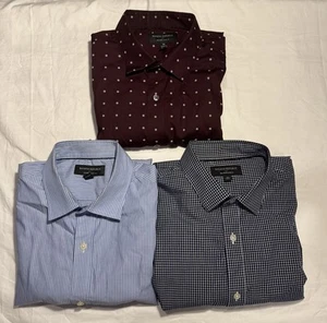Banana Republic Non-Iron Slim Fit Dress Shirts Men’s Medium LOT OF 3 - Picture 1 of 8