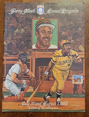 Willie Stargell signed 1988 Hall of Fame Induction Day Program USPO Cancelled - Image 1 of 4