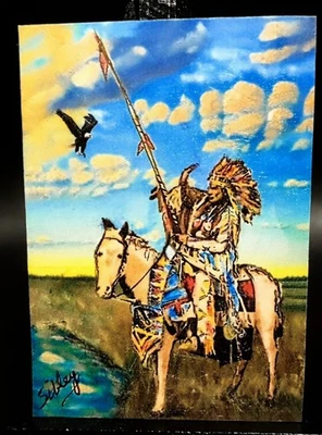 Cartão de arte pintado à mão ACEO. Assinado pelo artista. Pintado à mão sem estampa! - Imagem 1 de 3