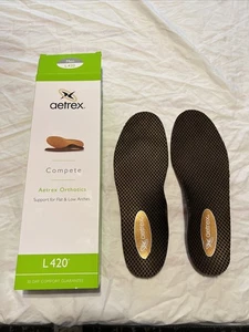 Aetrex Men's Lynco Compete Flat/Low Arch Orthotic L420 Men’s Sz 9 UK 8 EU 42 - Picture 1 of 7
