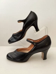 Antique 1920s Mary Jane Heels Flapper Deco Gatsby 20s Downton Unworn Vintage - Picture 1 of 8
