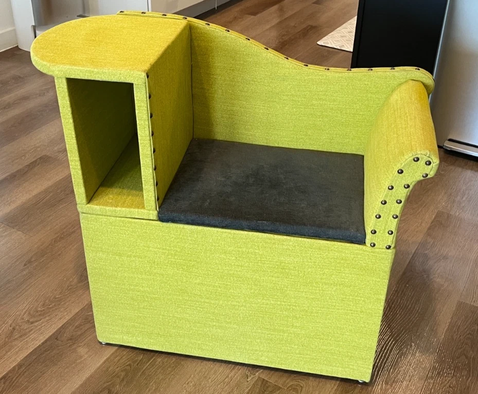 Banco de chismes de teléfono vintage mesa escritorio mediados de siglo MCM Foto 1 de 4