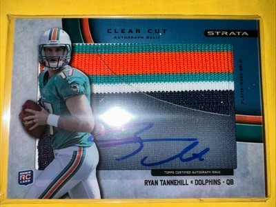 2012 Topps Strata Clear Cut Rookie Relics 09/75 Ryan Tannehill Auto RC - Image 1 of 2
