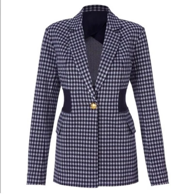 Blazer Cabi Checkup Chambray Check 5848 xs botones dorados Foto 1 de 4