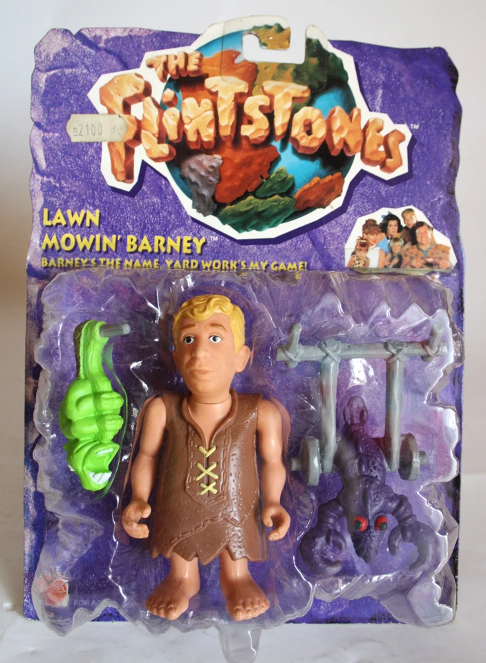 1993 Mattel The Flintstones Lawn Mowin Barney Action Figure