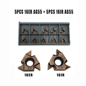 16ERM AG55 + 16IRM AG55 CNC External Threading inserts for Steel Stainless steel - Foto 1 di 5