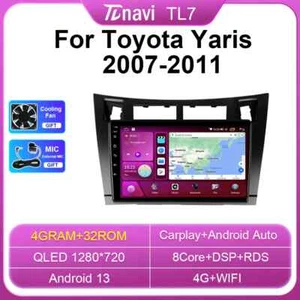 For Toyota Yaris 2007-2011 Carplay Car Radio Multimedia Stereo Player GPS Screen - Picture 1 of 32