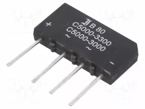 Ajustador de puente monofásico If: 5A Urmax: 160V Ifsm: 150A B80C5000A monofásico - Imagen 1 de 1