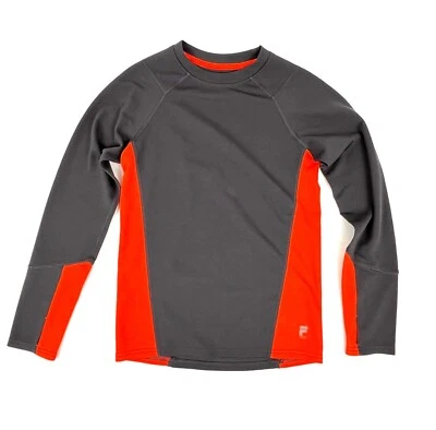 Camisa Fila Sport Niños Manga Larga Cuello Redondo Ligera Gris Naranja M 10/12 Foto 1 de 4