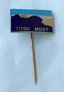 TITOV MOST - Krk Croatia 1980. OLD ENAMEL PIN, Tito Bridge, vintage pin, badge ! - Picture 1 of 2