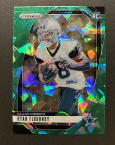 2024 Panini Prizm Rookies Green Ice Prizm Ryan Flournoy #387 Rookie RC - Foto 1 di 2