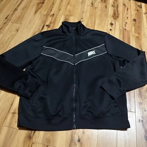 Vintage NIKE BLUE TAG Black Full Zip Jacket sweatshirt XL Just Do It (1) - Picture 1 of 4