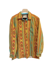 Territory Ahead Corduroy Shirt Mens Large Azyec Southwest Button Down Vintage - Picture 1 of 10