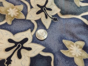 2.25 Yd Floral 100% Cotton Fabric in mostly blue shades, 13 colors in all - Picture 1 of 3