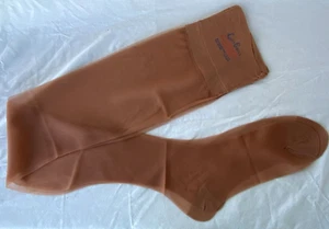 VTG 60s LUCKY CIRCLE THIGH HIGH STOCKINGS..CINNAMON..TALL..10..36" - Picture 1 of 3