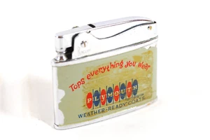 Plymouth Weather Ready Coats of Boston Vintage Penguin Advertising Lighter Works - Picture 1 of 10