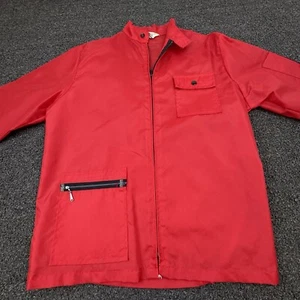 Swingster Champion Spark Plugs Racing Jacket Vintage Mens Medium 1970s Red Black - Picture 1 of 12