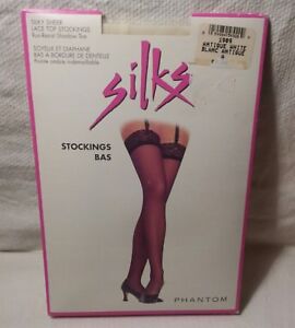 Silks by Phantom Stockings Size A Antique White Style #1909, New in Pkg.