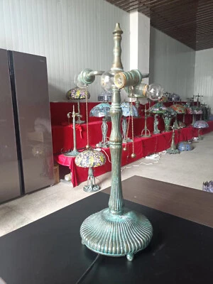 Tiffany Antique Replica, bronze base - Image 1 of 4
