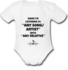 Black Stare Babygrow Baby Vest Grow Gift Music Custom Personalised Jet