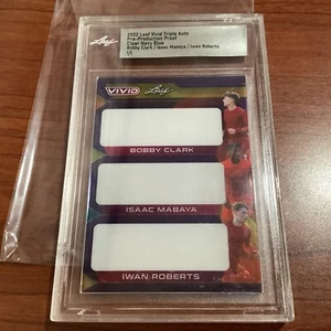 2022 Leaf Vivid dreifach autosicher Clark, Mabaya, Roberts 1/1 RC Liverpool �️ - Bild 1 von 7
