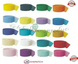 NEW 81ft Crepe Paper Streamer Roll Wedding Birthday Party Supplies Decorations - Picture 1 of 22